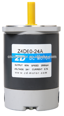 ZD MOTOR ,dc motor , motor without gearbox , round shaft. 60w 35v,2800rpm3.7A 1.7kg